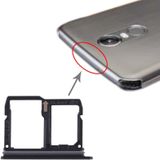 Nano SIM Card Tray + Micro SD Card Tray for LG Stylo 4 / Q Stylus Q710 / LM-Q710CS / LM-Q710MS / LM-Q710ULS / LM-Q710ULM / LM-Q710TS / LM-Q710WA (Black)