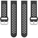 For Huawei Watch GT2 42MM 20mm Clasp Solid Color Sport Wrist Strap Watchband(Black)