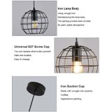 YWXLight Wrought Iron Art Globe Shaped Frame Ceiling Light Pendant Lamp for Restaurant Bar Cafe House