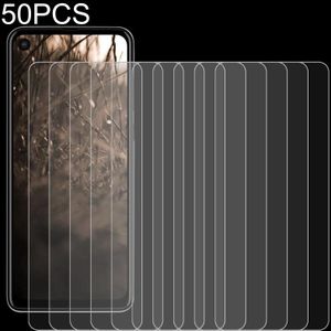 50 stks 0.26mm 9H 2.5D gehard glasfilm voor Motorola Moto P40 Opmerking