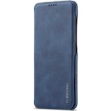 For Samsung Galaxy S20 FE LC.IMEEKE Hon Ancient Series Horizontal Flip Leather Case with Holder & Card Slot(Blue)