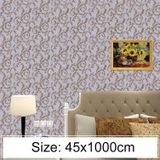 Creative PVC Autohesion Brick Decoration Wallpaper Stickers Bedroom Living Room Wall Waterproof Wallpaper Roll  Size: 45 x 1000cm (Gold)