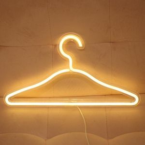 HS-20002 LED Coat Hanger Neon Light Room Decoration Lantern Holiday Light(Warm Light)