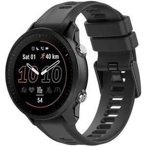 For Garmin Fenix 6 Sapphire GPS 22mm Solid Color Silicone Watch Band(Black)