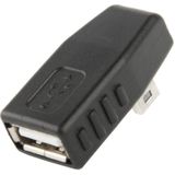 Mini USB mannetje naar USB 2.0 A vrouwtje Adapter met 90 graden hoek  ondersteunt OTG functie