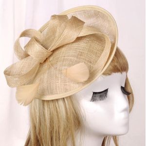 Bridal Headwear Retro Style Linen Hat(Khaki)