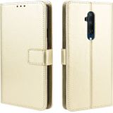 For OnePlus 7T Pro  Retro Crazy Horse Texture Horizontal Flip Leather Case with Holder & Card Slots & Photo Frame(Gold)