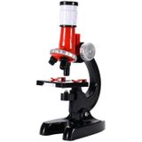 HD 1200 Times Microscope Toys Primary School Biological Science Experiment Equipment Children Educational Toys(Red)