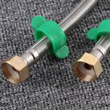 2 PCS 1.5m Copper Hat 304 Stainless Steel Metal Knitting Hose Toilet Water Heater Hot And Cold Water High Pressure Pipe 4/8 inch DN15 Connecting Pipe