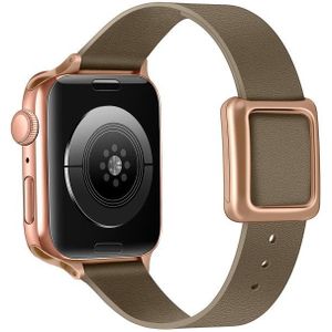 Magnetic Rose Gold Square Buckle Watch Band For Apple Watch Series 7 41mm / 6&SE&5&4 40mm / 3&2&1 38mm(Dust-color)
