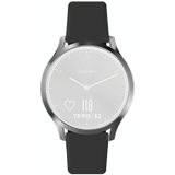 For Garmin Vivoactive 3 / Vivomove HR Solid Color Reverse Buckle Silicone Strap  Size: Large Size(Black)