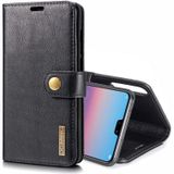 Crazy Horse Texture Flip Detachable Magnetic Leather Case for Huawei P20 Pro  with Holder & Card Slots & Wallet(Black)