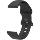 22mm For Xiaomi Haylou RT RS3 LS04 / LS05S Universal Inner Back Buckle Perforation Silicone Replacement Strap Watchband(Black)