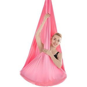 Household Handstand Elastic Stretching Rope Aerial Yoga Hammock Set (Pink)