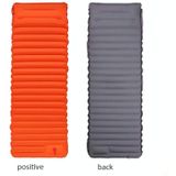 Outdoor Camping Foot Type Automatic Portable Inflatable Bed Beach Mat Picnic Mat Folding TPU Air Cushion(Orange With Gray)