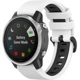 For Garmin Fenix 6 Pro 22mm Silicone Sports Two-Color Watch Band(White+Black)