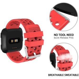 For FITBIT Versa Breathable Watch Strap(Orange Red)