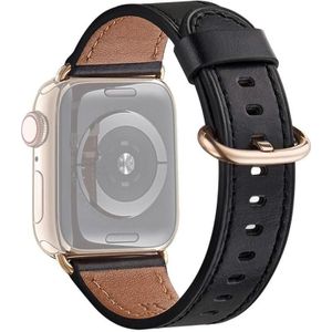 Klassieke gesp leder vervangende band horlogeband voor Apple Watch Series 7 41mm / 6 & SE & 5 & 4 40mm / 3 & 2 & 1 38mm