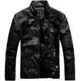 Sportsman Motorcycle Leather Jacket (Color:Black Size:L)