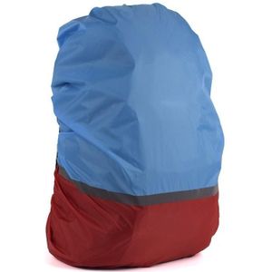2 PCS Outdoor Mountaineering Color Matching Luminous Backpack Rain Cover  Size: XL 58-70L(Red + Blue)