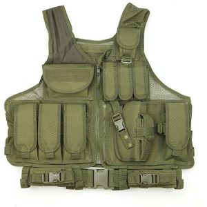 A60 Outdoor Equipment Vest Breathable Mesh Vest Tool Pocket  Size: Free Size(Army Green)