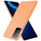 Voor Huawei Honor X10 5G/Honor X10 Schokbestendige Krokodiltextuur PC + PU-hoesje(oranje)