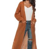 Irregular Thick Long Coat (Color:Brown Size:S)