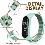 For Xiaomi Mi Band 6 Nylon Weave Replacement Watchbands(Ice Cyan)