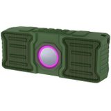 New Rixing NR-9013 Bluetooth 5.0 Portable Outdoor Wireless Bluetooth Speaker with Shoulder Strap(Green)