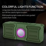 New Rixing NR-9013 Bluetooth 5.0 Portable Outdoor Wireless Bluetooth Speaker with Shoulder Strap(Green)