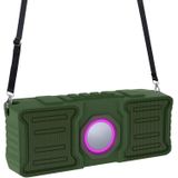New Rixing NR-9013 Bluetooth 5.0 Portable Outdoor Wireless Bluetooth Speaker with Shoulder Strap(Green)