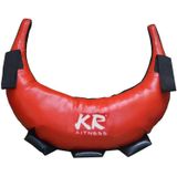 KR Fitness Training Sandbag Weight-Bearing Exercise Equipment Croissant without Filler(Red Leather + Black Belt)