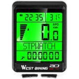 WEST BIKING Mountain Bike Wireless Code Meter Large-Screen Multifunctional Waterproof Speedometer
