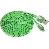 2m Woven Style 8 Pin to USB Data / Charging Cable  For iPhone X / iPhone 8 & 8 Plus / iPhone 7 & 7 Plus / iPhone 6 & 6s & 6 Plus & 6s Plus / iPhone 5 & 5S & SE & 5C / iPad(Green)