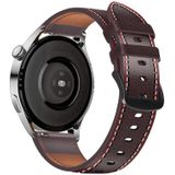 Voor Samsung Galaxy Watch 3 45mm naaipraad echte lederen horlogeband