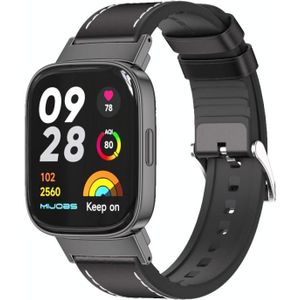 Voor Redmi Watch 3 Mijobs TPU lederen horlogeband