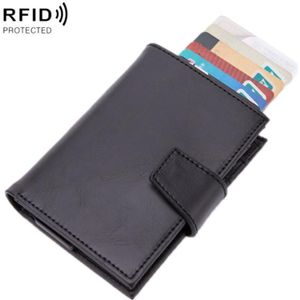 RFID Antimagnetic Anti-Theft Aluminum Alloy Wallet(Mad Horse Black)