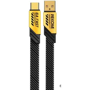 WK WDC-190a Mech-serie 6A USB naar USB-C/Type-C snellaadgegevenskabel
