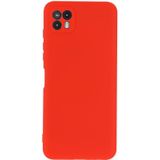 Voor Motorola Moto G50 5G Pure Color Liquid Silicone Shockproof Full Coverage Phone Case (Rood)