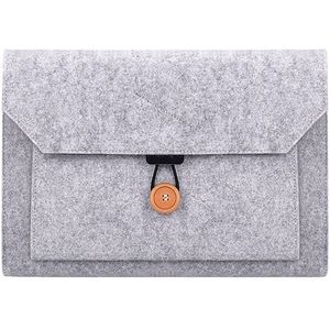 ND06 Multi-purpose Felt Button Laptop Inner Bag for 15.4 inch Laptop(Grey)