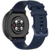 For Polar Ignite 20mm Small Plaid Texture Silicone Wrist Strap Watchband(Navy Blue)