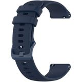 For Polar Ignite 20mm Small Plaid Texture Silicone Wrist Strap Watchband(Navy Blue)