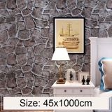Fort Brick Creative 3D Stone Brick Decoration Wallpaper Stickers Bedroom Living Room Wall Waterproof Wallpaper Roll  Size: 45 x 1000cm
