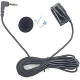 ZJ025MR Stick-on Clip-on Lavalier Stereo Microphone for Car GPS / Bluetooth Enabled Audio DVD External Mic  Cable Length: 3m  90 Degree Elbow 3.5mm Jack
