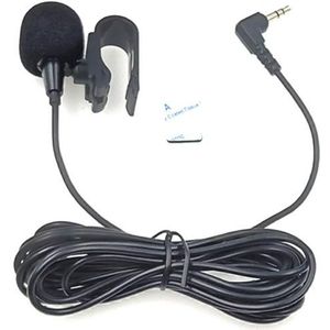 ZJ025MR Stick-on Clip-on Lavalier Stereo Microphone for Car GPS / Bluetooth Enabled Audio DVD External Mic  Cable Length: 3m  90 Degree Elbow 3.5mm Jack