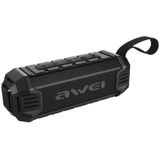 awei Y280 IPX4 Bluetooth Speaker Power Bank with Enhanced Bass  Built-in Mic  Support FM / USB / TF Card / AUX(Black)