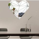 27 stks / set acryl hartvormige spiegel muurstickers woondecoratie zachte spiegel