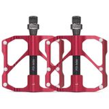1 Pair PROMEND Mountain Bike Road Bike Bicycle Aluminum Pedals(PD-M86 Red)
