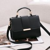 Women Bag Leather Handbags PU Shoulder Bag Small Flap Crossbody Bags for Women Messenger Bags(Black)