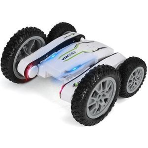 1: 24 2.4G bloeiende stuntauto RC dubbele vervorming afstandsbediening auto draaien roterende speelgoed auto (wit)